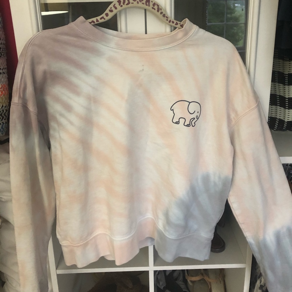 Tie Dye Ivory Ella Crop Sweatshirt